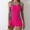 Pink, variant on Ynynloco Athletic One Piece Tummy Control Swimsuits for Women Boyleg Swimwear Racerback Bathing Suits
