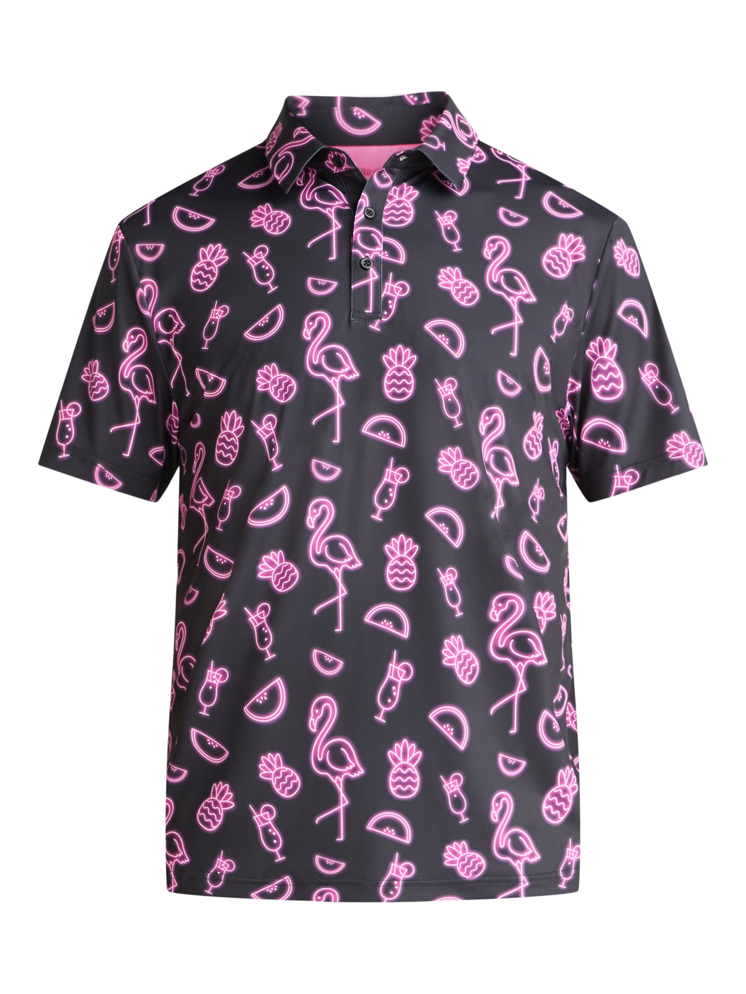 Birdie Bound Men's Novelty Print Golf Polo Shirt, Sizes S-3XL