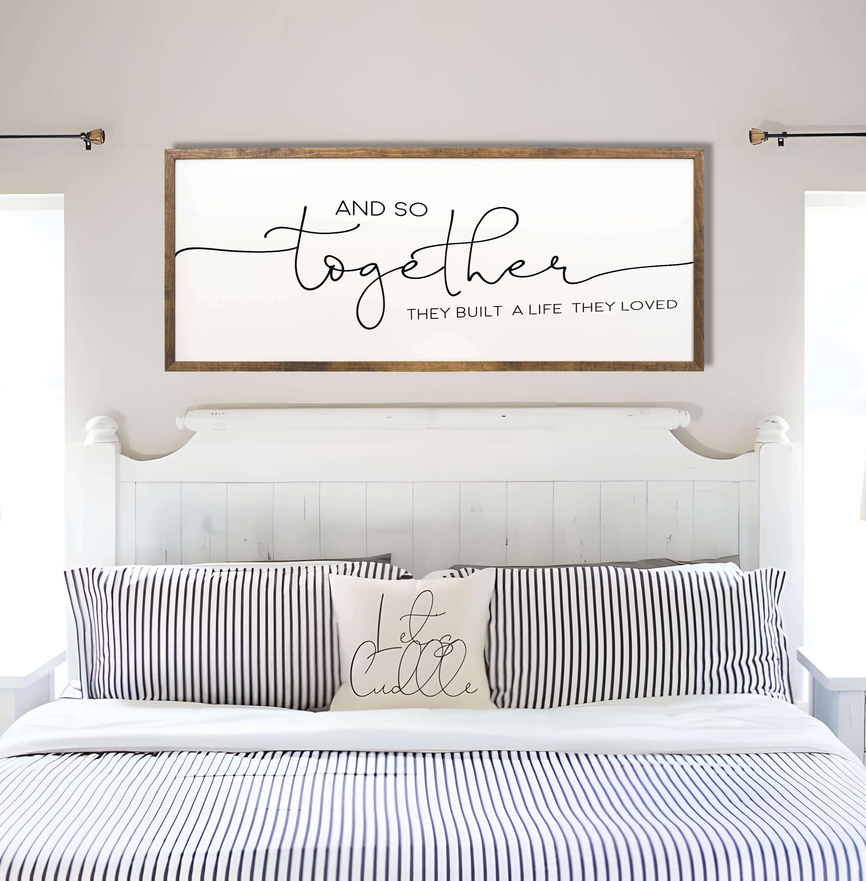 And so Together They Built a Life They Loved Wooden Sign 10x20 inches