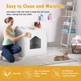 thumbnail image 4 of WSWJY Wooden Hidden Cat Litter Box Enclosure Furniture, Decorative Hidden Cat Washroom House, Multi-Style Concealed Cat Litter Cabinet for Indoor Cats 18.9'' White, 4 of 12