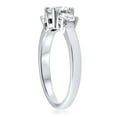 thumbnail image 3 of Pompeii 1 1/2ct 3 Stone Round Diamond Engagement Ring 14K White Gold Lab Grown (G,VS2), 3 of 4