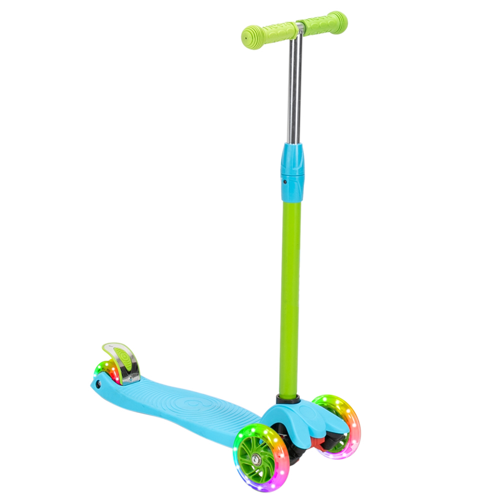 Private Jungle Micro Scooter for Kids 3-12, Mini Sport Scooter with 3 Flashing PU Wheels,Adjustable Height,Aluminum-Alloy Frame,Toddler Scooter for Boys/Girls,Green and Blue - image 1 of 10