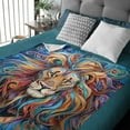 Aliio Vibrant Lion Fleece Blanket For Bed Lion Fleece Throw Blanket