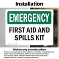 thumbnail image 3 of (2 Pack) First Aid And Spills Kit OSHA Emergency Sign 10 Inch X 7 Inch Vinyl Label Decal Sticker Weather Resistant, UV Protected for Workplace, Business, and Construction Site, Made in, 3 of 7