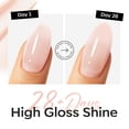 thumbnail image 2 of modelones Nude Builder Nail Gel Top Coat, 15 ML No Wipe Ultra Gloss Jelly Gel Polish Apex Building Nails Strengthener Extension Neutral Color Nail Art Long Lasting Soak Off U V Manicure, 2 of 8