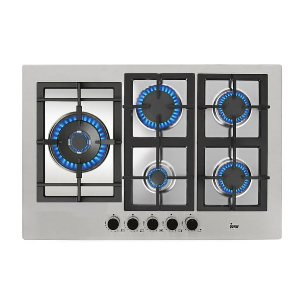 Parrilla de gas Teka 75 cms 30 pulgadas EFX 70.1 5G AI AL DR CI LEFT empotrar acero inoxidable