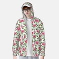 thumbnail image 4 of Daiia Flower UPF 50+ Sun Protection Hoodie Jacket Lightweight Long Sleeve Sun Shirt for Women Men with Pocket Hiking Outdoor-Small, 4 of 9