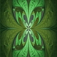 thumbnail image 1 of Ahgly Tapis d'Intérieur Lavable en Machine Carré Transitionnel Vert Forêt Foncé, 4 Pieds Carré, 1 of 7