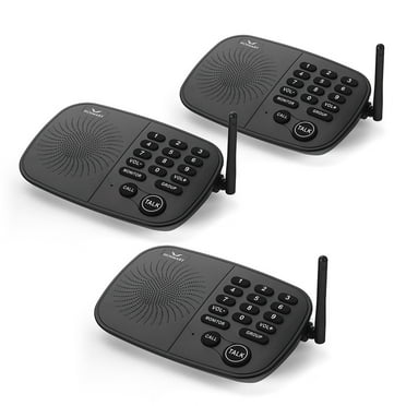 qniglo wireless intercom system, 1/2 mile long range fm 10 channel ...