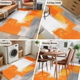 thumbnail image 6 of Orange Gray Area&nbsp;Rug 4x6ft Graffiti Art Geometric Mottled Texture Abstract Non-Slip&nbsp;Washable Square&nbsp;Rugs Soft Felt Indoor Floor Mat for Bedroom Kitchen Living Room Bathroom, 6 of 9