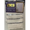 thumbnail image 2 of Coco Canvas Fabric Shower Curtain with Metallic Silver Sequins, Off White, 2 of 2
