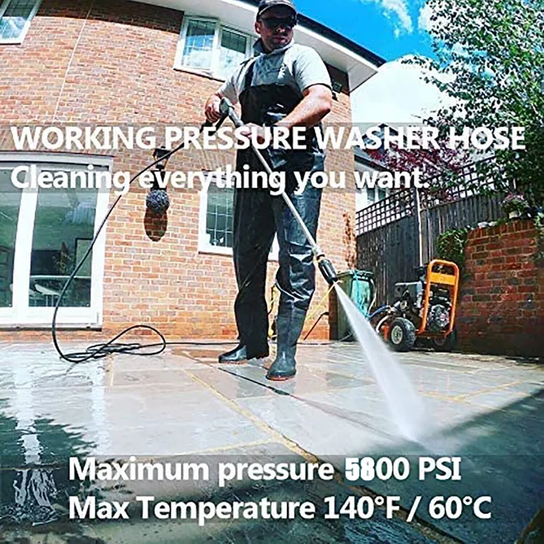 Pressure Washer Hose 50FT M22 Brass Fitting Power Washer Hose Replacement for Ryobi, Troy Bilt, Greenworks, Generac, CRAFTSMAN & More High PressureWashers