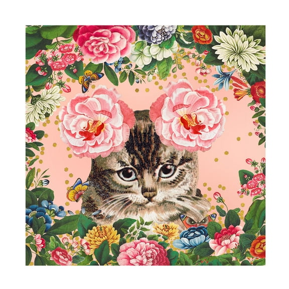 The Font Diva 'Cat Garden' Canvas Art