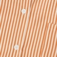 thumbnail image 4 of Cotton Button Down Shirts for Women, Women's Striped Shirt Long Sleeve Lightweight Soft Office Blouse Daily Wear Holiday Casual Up Blouses All Season Professional Tunic Tops Orange Xxl, 4 of 5