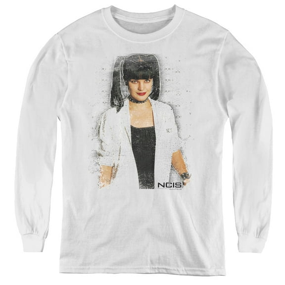 Ncis Abby Skulls Youth Long Sleeve T-Shirt White
