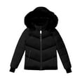 thumbnail image 6 of Zedker Women's Winter Coat Lightweight Puffer Jacket Winter Clothing For Women with Removable Hood Black XXXL, 6 of 7
