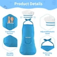 thumbnail image 7 of 11 Pcs Kids Aprons for Girls Boys, Kids Cooking and Baking Sets, Chef Hat Apron Pretend Play Set for Toddlers Age 3-8, Blue, 7 of 7