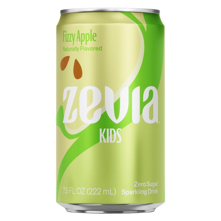 Zevia Kidz Sparkling Drink, Fizzy Apple, 7.5 Ounce (Pack Of