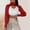 Red, variant on DuoJiaJ Women's Turtleneck Sweater With Turtleneck Sleeves Sweaters For Women Clearance Pink One Size