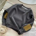 thumbnail image 4 of Povozer Boy's Sweatshirt Color Block Long Sleeve Casual Pullover Tops Gray 3-4 Y, 4 of 4