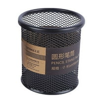 Jubipavy Pencil Mesh Pencil Metal Pen Cup Desk Pen Organizer Case Pencil Jar Pencil Storage Bucket For Office Home Supplies
