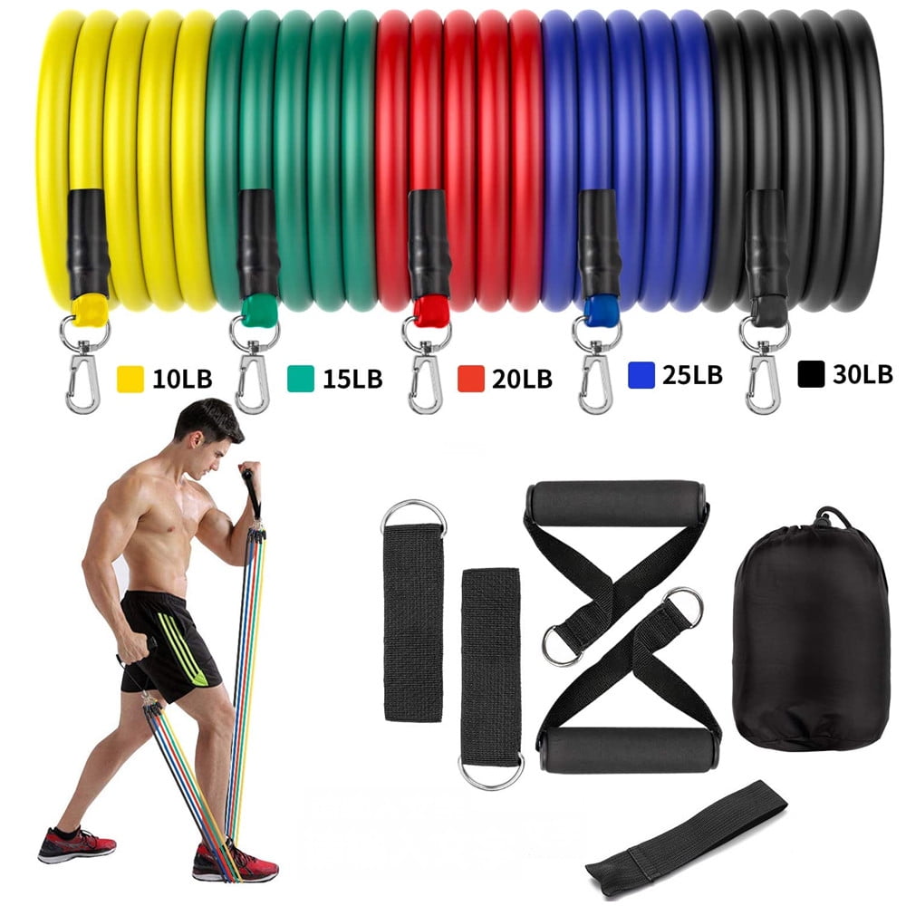 11PCS Resistance Bands Set Workout Bands, Stackable