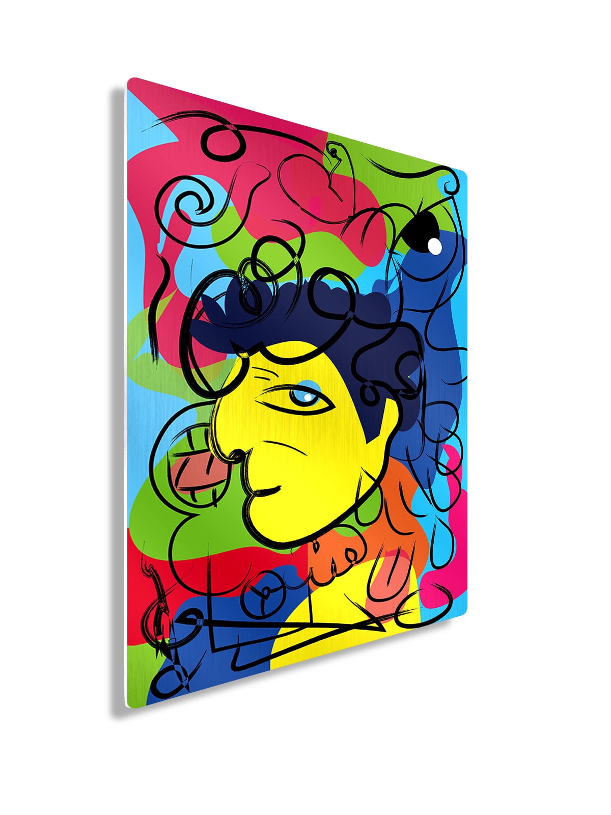 Awkward Styles Contemporary Painting Metal Print Wall Art Abstract Male ...
