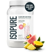 Isopure, Infusions 100% Whey Protein Isolate, 20 g Protein Powder, Tropical Punch, 1.98 lb, 36 Servings