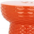 thumbnail image 2 of Safavieh Daphne Solid Indoor/Outdoor Garden Patio Stool, Orange, 2 of 4