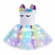 thumbnail image 3 of Vestido Para Niñas, Ropa Para Niñas Pequeñas, Primavera Otoño, Vestido Floral De Malla De Colores Para Niños Pequeños Con Perchas, Vestido De Princesa Verde Odeerbi  LM103-7571, 3 of 4