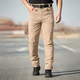 thumbnail image 6 of Men's Ripstop Cargo Pants Waterproof Durable Multi Pocket Lightweight for Work Construction Hiking Outdoor Big and Tall Size S-3XL Khaki, 6 of 8