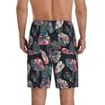 thumbnail image 2 of JUNZAN Colorful Tropical Leaves Pattern Sleep Pajama Shorts for Men,Men's Pajama Bottoms,Sleepwear,Pj Shorts, 2 of 7