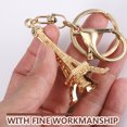 thumbnail image 3 of Eiffel Tower Keychain Made of Zinc Alloy for Hanging Keys Golden Color Small and Lightweight, 3 of 5