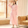 thumbnail image 5 of Ropa de dormir de franela agrandada para mujeres invierno hombres coral polar pareja bata de baño otoño e invierno estilo largo grueso, 5 of 5