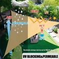 thumbnail image 3 of ASTRAEA Waterproof Sun Shade Sail 8' x 8', Triangle Canopy Sail UV Block Mesh Shade Cover Outdoor for Patio Backyard, Sand, 3 of 10