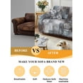 thumbnail image 5 of Gray Geometric Couch Cover for Dogs, Modern Abstract Art Block Washable Sofa Covers Slipcover for Pets Dogs Futon Cover, Couch Recliner Covers, Oversized Chair Slipcover 71"x91", 5 of 9