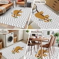 thumbnail image 5 of Funny Sloth Area Rugs 4'x6', Washable Small Throw Rugs for Office Bathroom, Cute Watercolor Animals on Branch Grey Stripe Indoor Outdoor Rug Non-Slip Low Pile Carpet Runner Reversible Floor Mats, 5 of 8