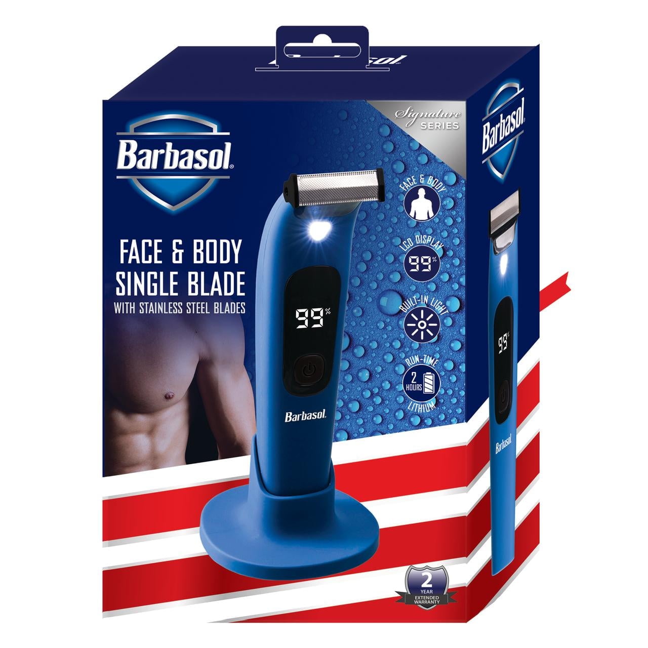 【裁断済み】ベーシック GBR Barbasol LCD Rechargeable Powered Face & Body Single Blade