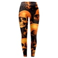 thumbnail image 5 of Halloween Leggings For Women Colorful Skull Print Squat Proof Active Soft Leggings for Workout Gym Casual, 5 of 5