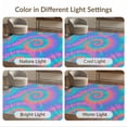 thumbnail image 7 of ODIKA 6'x9' Washable Area Rug Non-Slip, Easy Care, Ombre Wave Boho Swirl With Abstract Rainbow Hippie Gradient Tie Dye Refined for Family Room, Living Room, Master Bedroom, 7 of 7