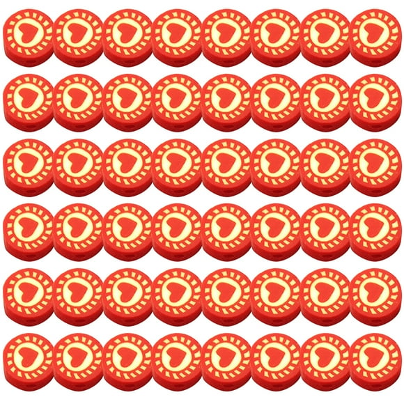 Miangastore Polymer Clay Beads for Handmade Projects Red 100Pcs 0.4x0.4in