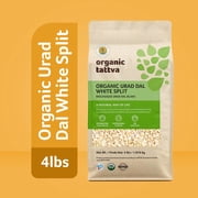 Organic Tattva White Urad Dal Split 4LB, Dry White Lentils, Vegan, Kosher, No Additives, USDA Certified