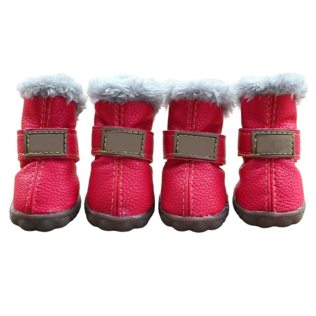 Small Puppy Boots Winter Protectors Soft Warm Footwear For Outdoor Hiking Walking In Cold Rainy Weather