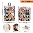 thumbnail image 5 of Yayeee 2 Pack Qtip Holder Bathroom Cotton Swab Canister with Lid Clear Dispenser Set, Cats and Hearts, 5 of 6