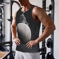 thumbnail image 5 of Fuzoiu Astronaut Sitting On Mercury Planet Print Men's Workout Tank Tops,Sleeveless Gym Shirt Quick Dry,Fitness Bodybuilding T-Shirt,Muscle Athletic Workout Tee-Medium, 5 of 7