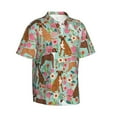 thumbnail image 2 of Cute Boxer Dog Flowers Florals Flowers Hawaiian Shirts For Men, Summer Short-Sleeve Relaxed-Fit Button-Down Shirts Xx-Large, 2 of 7