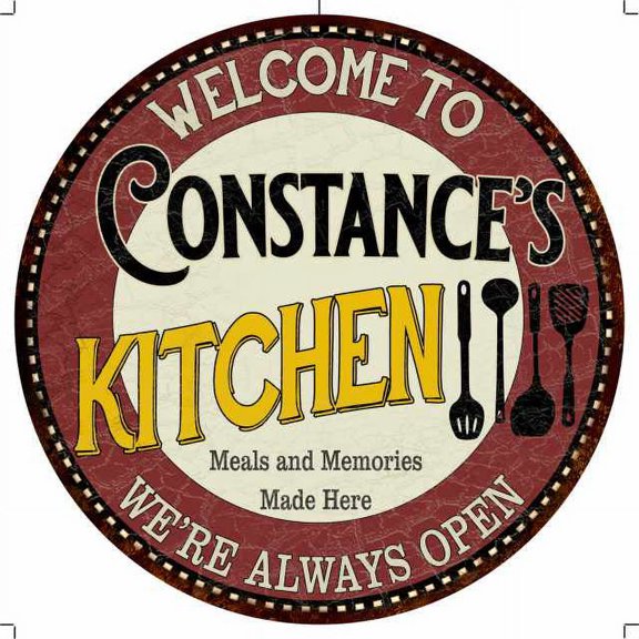 Constance's Kitchen 14" Round Metal Sign Bar Game Room Wall Déco 100140040234