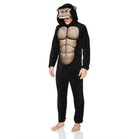 Briefly Stated Men's Gorilla Union Suit, Gorilla Black, Size: Large
