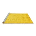 thumbnail image 2 of Ahgly Company Machine Washable Indoor Square Abstract Yellow Modern Area Rugs, 4' Square, 2 of 4