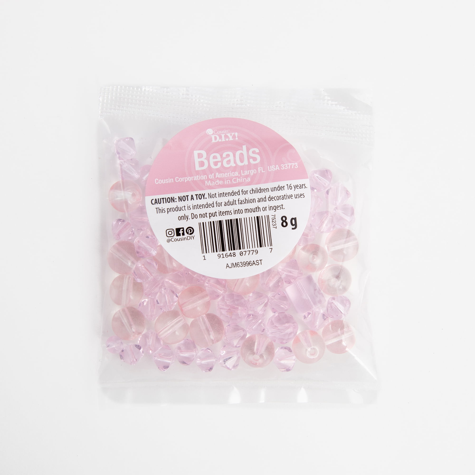 Cousin DIY $.98 Pastel Bead Assortment for Jewelry Making, 8g